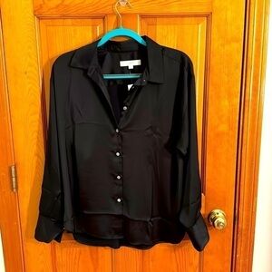 Loft button down silky shirt
